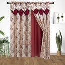 7 of 7:Ramona Floral Rod Pocket Window Panel with Valance and Backing, 54x84 Inches 