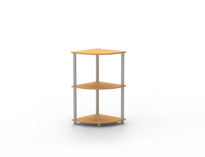 1 of 1:Home Basics Estante esquinero de madera de 3 niveles, natural 