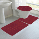 8 of 9:Jenny 3-Piece Diamond Plush Oversized Non-Slip Bath Rug Set 