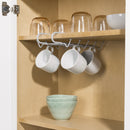 4 of 5:Home Basics Under the Shelf  Vinyl Coated Steel 6 Hook  Mug Rack, Silver 