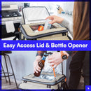 6 of 7:Titan 60 Can Deep Freeze Collapsible Rolling Cooler Cart with Wheels, Process Blue 