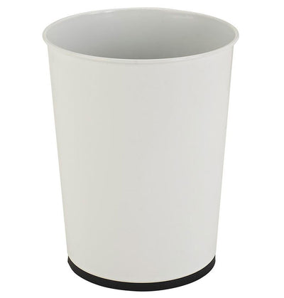 2 of 2:Bath Bliss Stainless Steel Trash Can in White 