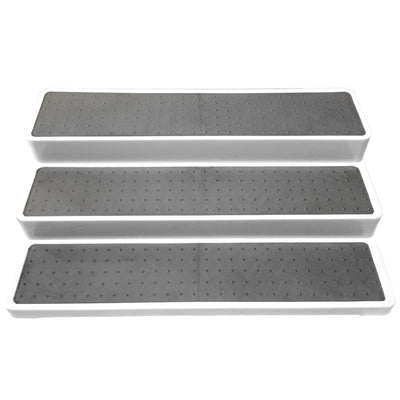 3 of 4:Organizador de estantes de plástico de 3 niveles Home Basics 