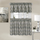 2 of 4:Avery Window Curtain Tier Pair and Valance Set - 58x24 - Charcoal 
