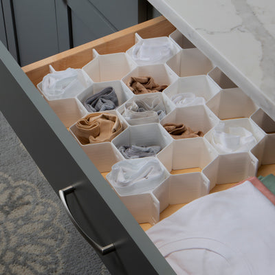 1 of 5:Simplifique el organizador de cajones en forma de panal 