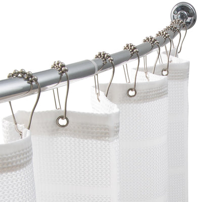 4 of 4:Bath Bliss 12 Pack Carabiner Shower Curtain Roller Rings in Satin 