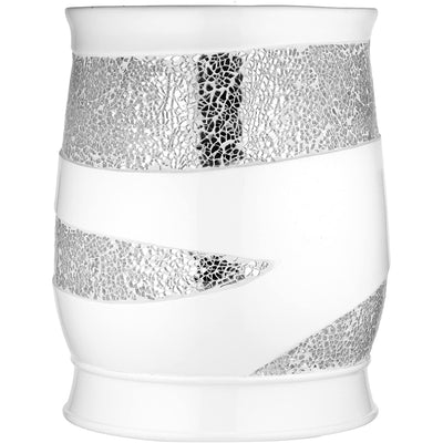 5 of 9:Sinatra Complete Bath Ensemble Decor Set, blanco, todo se vende por separado 