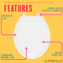2 of 14:PREMIUS Slow Close Beveled Plastic Toilet Seat, Standard Round, 17 Inches 