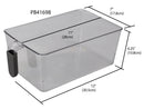 6 of 6:Grand bac de rangement coulissant en plastique Home Basics avec poignée souple, transparent 