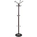 2 of 5:Home Basics Coat Rack with Heavy Duty Marble Base, Mahogany 