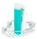 1 of 10:Home Basics Carrito esquinero con ventosa de acero cromado 