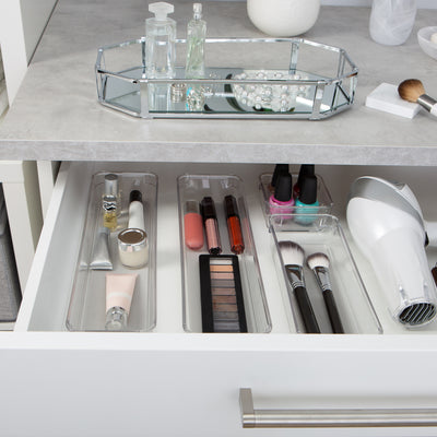 2 of 4:Simplify 4 Pack Multipurpose Drawer Organizers 