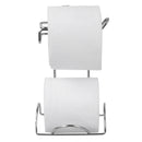 3 of 5:Porte-papier hygiénique en acier chromé Home Basics 
