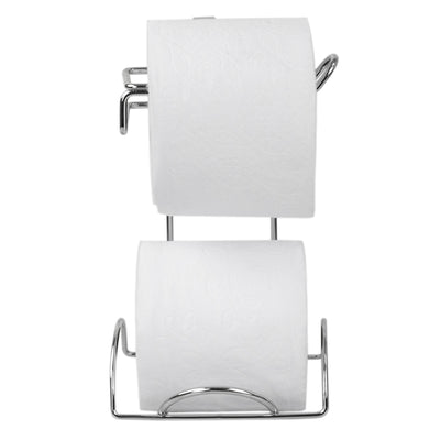 3 of 5:Porte-papier hygiénique en acier chromé Home Basics 