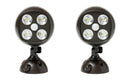 1 of 4:Mighty Power Wireless Motion Sensor 4 Ultra Bright CREE LED Floodlight, 2-Pack, Weatherproof, Brown 