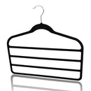 3 of 5:Home Basics Velvet Trouser Hanger, (Pack of 3), Black 