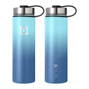 4 of 4:IRON FLASK Sports Water Bottle 3 Lids, Leak Proof, Metal Canteen, Blue Waves, 22 Ounces 