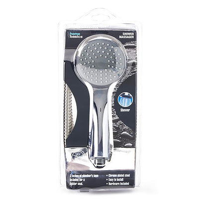 3 of 4:Home Basics Single Function Shower Head Massager, Chrome 