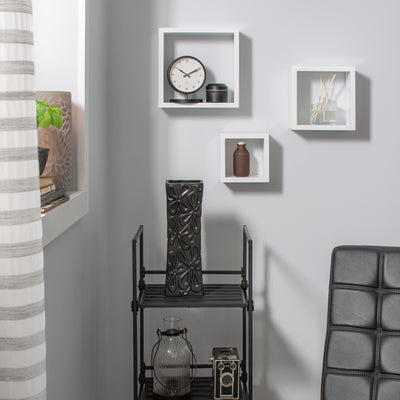 2 of 4:Neu Home Set of 3 Wall Cubes 