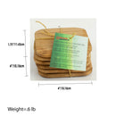 5 of 5:Home Basics 4 Bamboo Coaster Set, (Pack of 6), Natural 