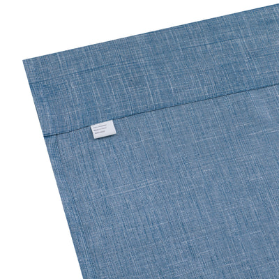 2 of 5:Panneau de fenêtre métallique à passe-tringle Gina en fausse toile, bleu, 132 x 213 cm 