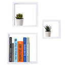 1 of 4:Home Basics 3 Piece MDF Floating Wall Cubes, White 