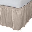 1 of 4:Detalles del hogar Cama envolvente con volantes Queen/King en beige 