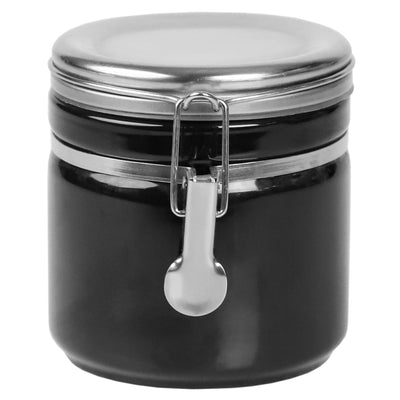1 of 4:Boîte Home Basics de 750 ml avec couvercle en acier inoxydable, noire 