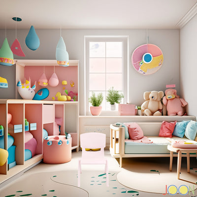 4 of 8:Chaises d'apprentissage empilables en plastique pour enfants JOON, rose poudré, 52,1 x 32,7 x 28 cm, lot de 2 (lot de 2) 