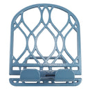 4 of 9:Home Basics Iris Collection Cast Iron Tablet and Cookbook Holder Stand, Slate Blue 