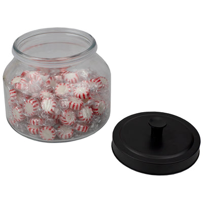 1 of 4:Home Basics Artisan 1.5 Lt Glass Jar with Black Top 
