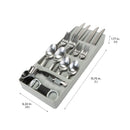 3 of 4:Kitchen Details 7 Slot Drawer Cutlery Organizer in Grey 