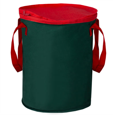 4 of 8:Home Basics Textured PVC Christmas Light Storage Bag, Green 
