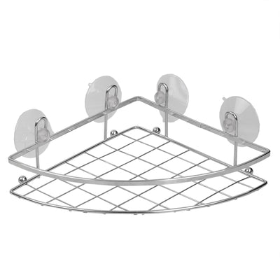 6 of 10:Home Basics Carrito esquinero con ventosa de acero cromado 