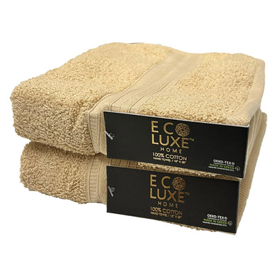 4 of 5:ECO LUXE Paquete de 2 toallas de mano de algodón Lofty, 18 x 28 pulgadas 