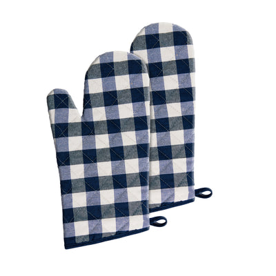 4 of 6:Lot de 2 gants de cuisine à carreaux Buffalo, 18 x 33 cm 