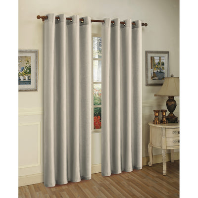 9 of 20:Panneau de fenêtre à œillets en fausse soie Mira, 55 x 84 pouces 