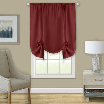 1 of 4:Cortina para amarrar ventana Darcy - 58x63 - Marsala 