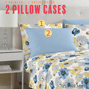 25 of 28:PREMIUS Eliana Soft Wrinkle-Free Microfiber Sheet Set, Blue-Yellow 