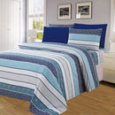 1 of 4:PREMIUS Hudson Wrinkle-Free Microfiber Sheet Set, Blue 