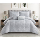 1 of 4:Ashfield 5 Piece Jacquard Leaf Design Comforter Set 