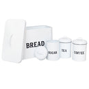 2 of 3:Rangement de comptoir en étain Home Basics Countryside, 4 pièces, blanc 
