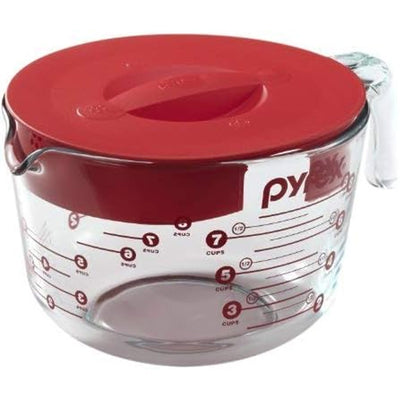 4 of 5:Pyrex Microwave and Oven Safe Glass Measuring Cup Set, 8 Cups 