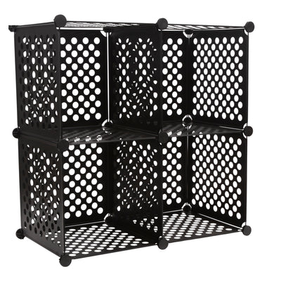 1 of 4:Neu Home Set of 4 Stacking Cubes in Black 