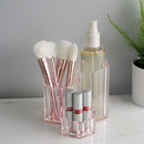 5 of 5:Organiseur de cosmétiques en plastique à trois supports Home Basics avec fond rose 