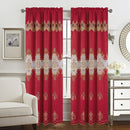 1 of 4:Panneau de fenêtre en macramé jacquard Arabella avec cantonnière attachée, 55 x 84 pouces 