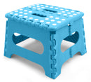 1 of 2:Home Basics Medium Plastic Folding Stool with Non-Slip Dots, Blue 