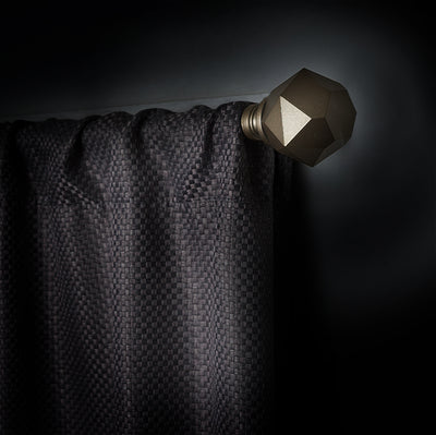 9 of 18:Innovative Decorative Room Darkening Wrap Around Curtain Rod and Finial, Bailey 