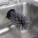 4 of 5:Brosse d'évier à ventouse Home Basics en plastique, noire 