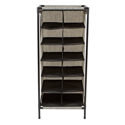 3 of 3:Organizador de zapatos Simplify de 12 secciones en negro 